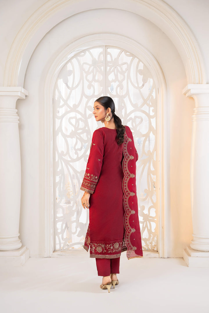 3 Piece Stitched Embroidered Khaadi Organza.