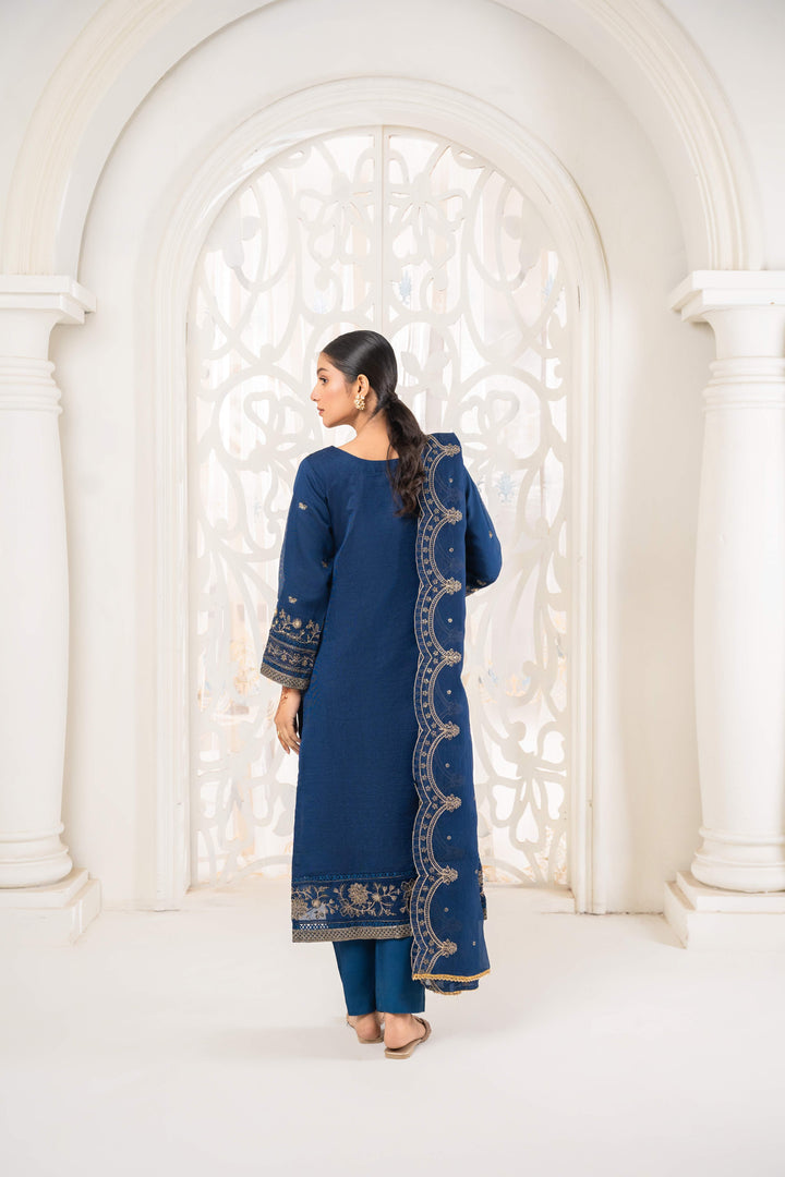 3 Piece Stitched Embroidered Khaadi Organza.