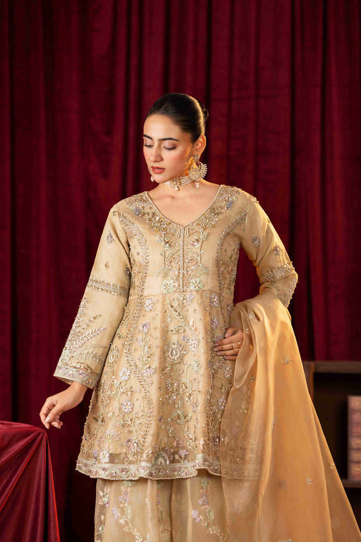 3 Piece Stitched Embroidered Premium Organza.