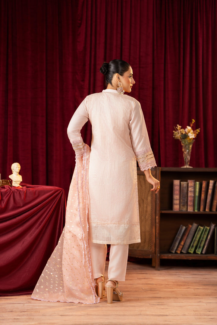 3 Piece Stitched Embroidered Premium Organza.