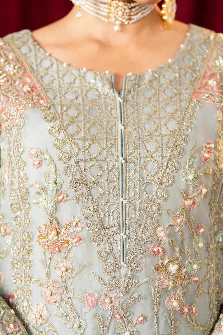 3 Piece Stitched Embroidered Premium Organza.