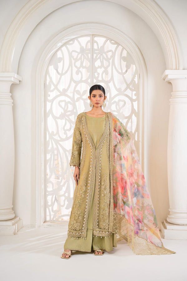 3 Piece Stitched Embroidered Premium Organza