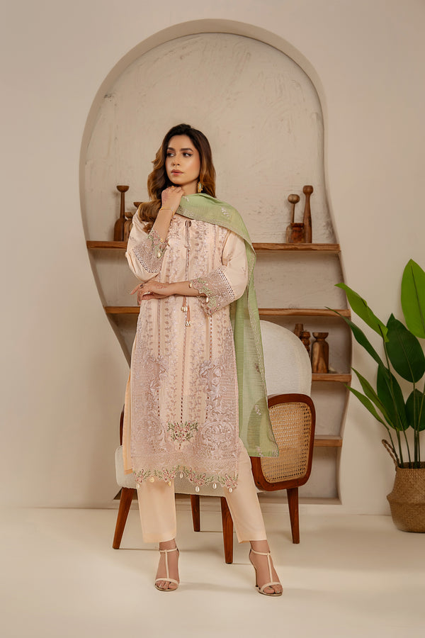 3 Pieces Ready To Wear | 4114-KH-CT