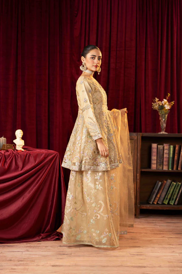 3 Piece Stitched Embroidered Premium Organza.