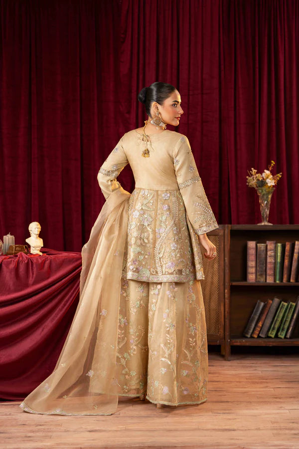 3 Piece Stitched Embroidered Premium Organza.
