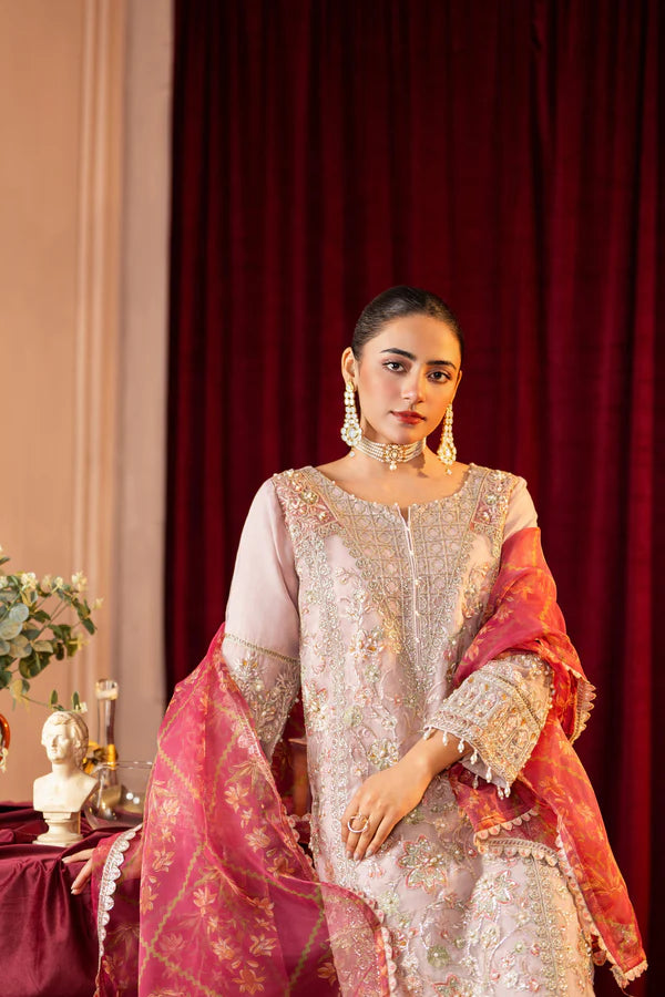 3 Piece Stitched Embroidered Premium Organza.