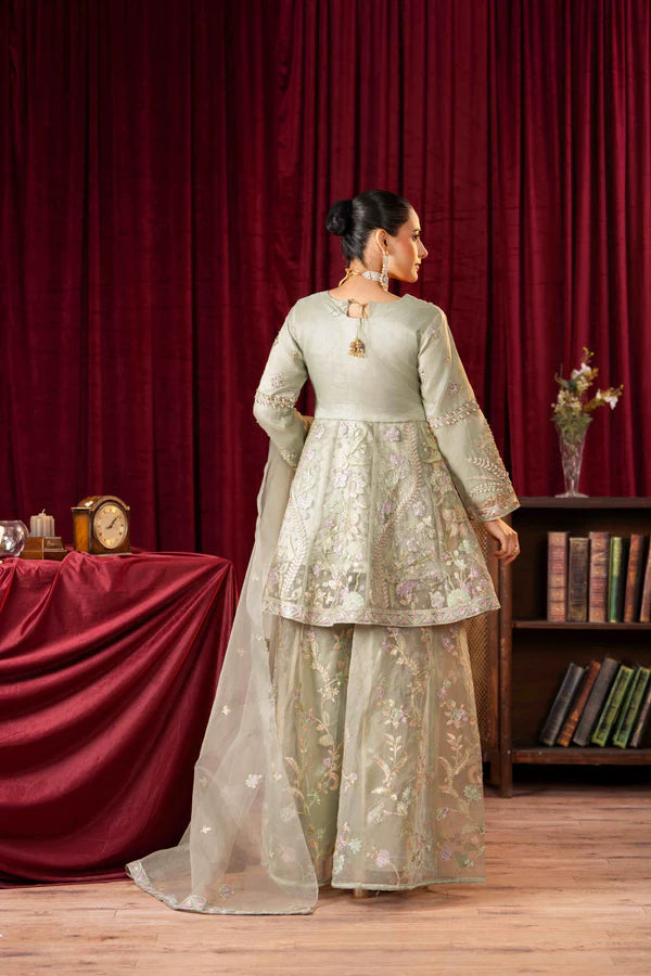 3 Piece Stitched Embroidered Premium Organza.