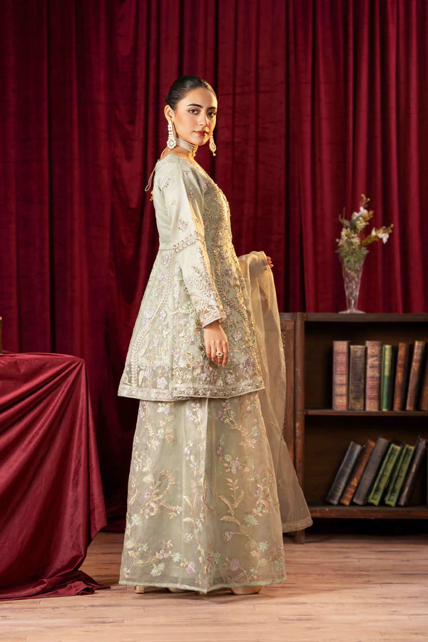 3 Piece Stitched Embroidered Premium Organza.